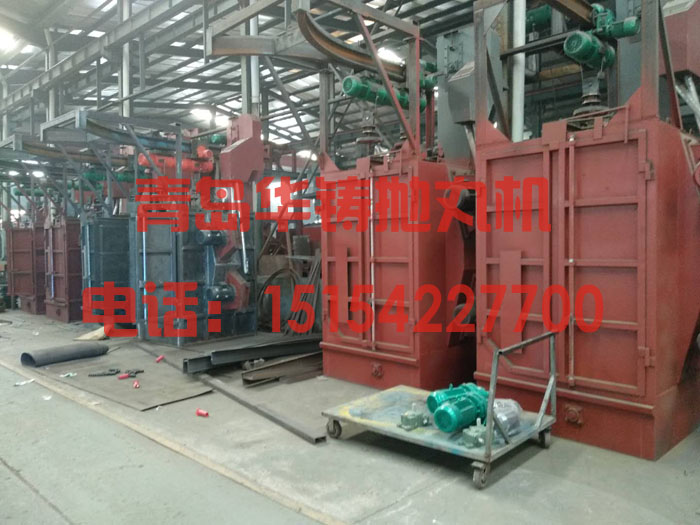 Q378吊鉤式拋丸機，Q378打砂機生產現場圖